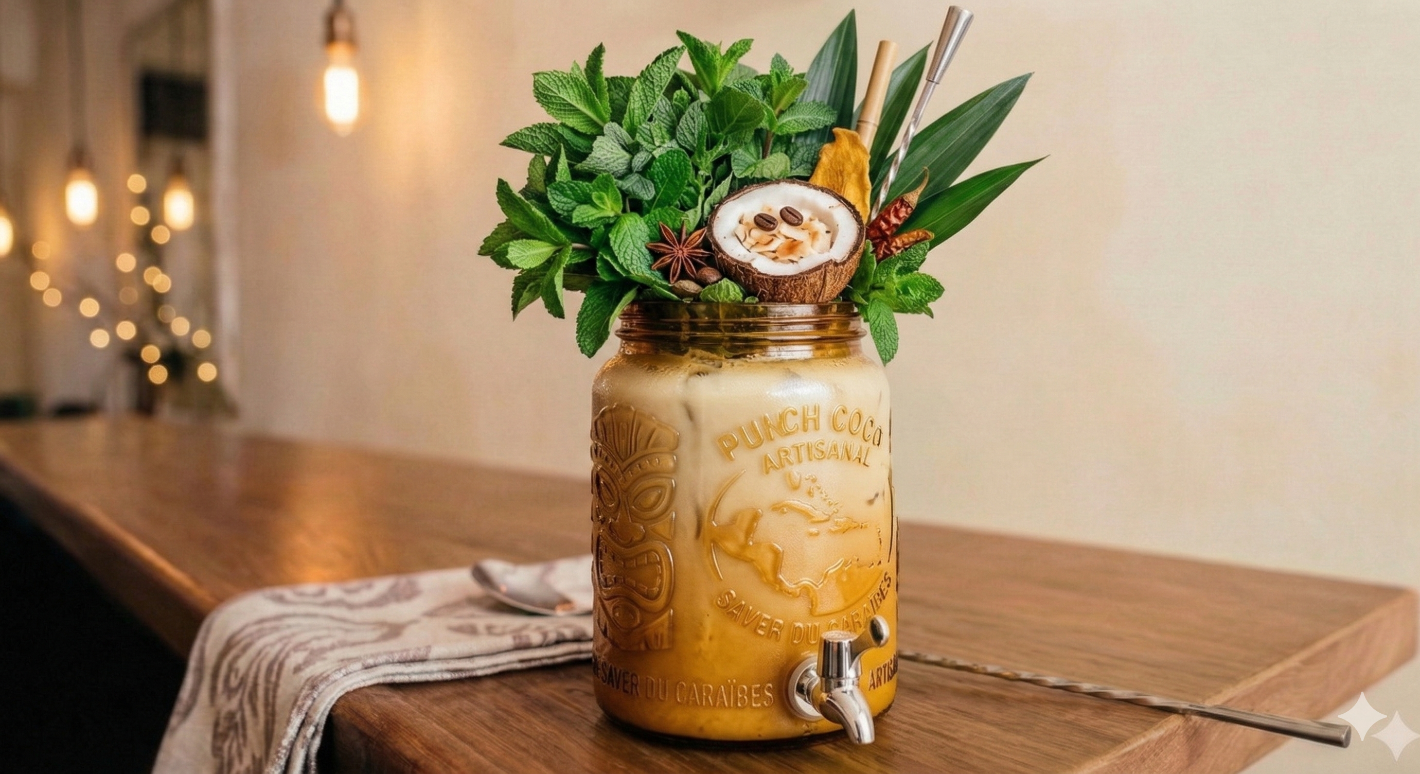 Punch Coco CocktailHubert, punch crémeux noix de coco tropical