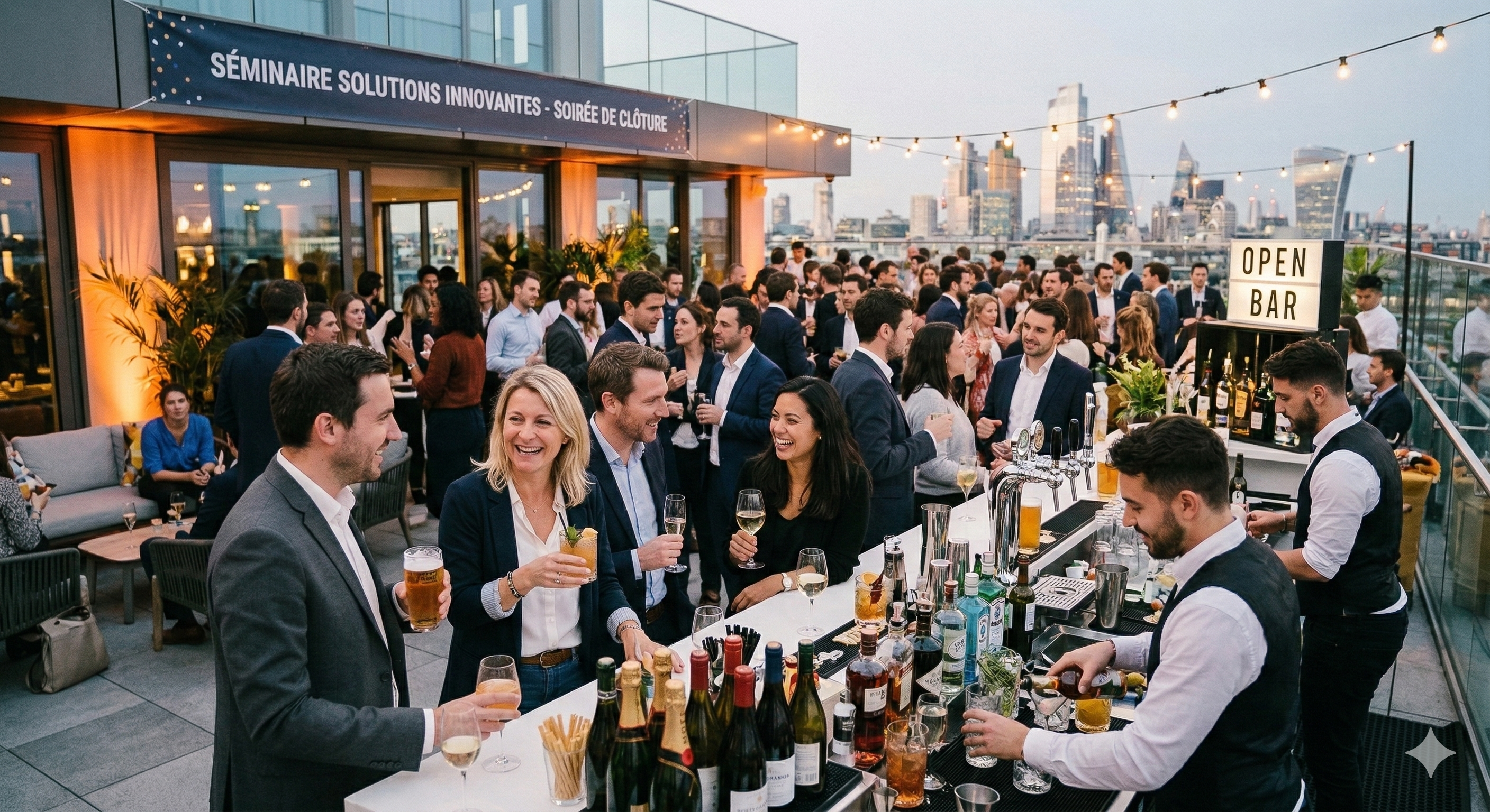 Cocktails artisanaux CocktailHubert servis lors d'un événement privé