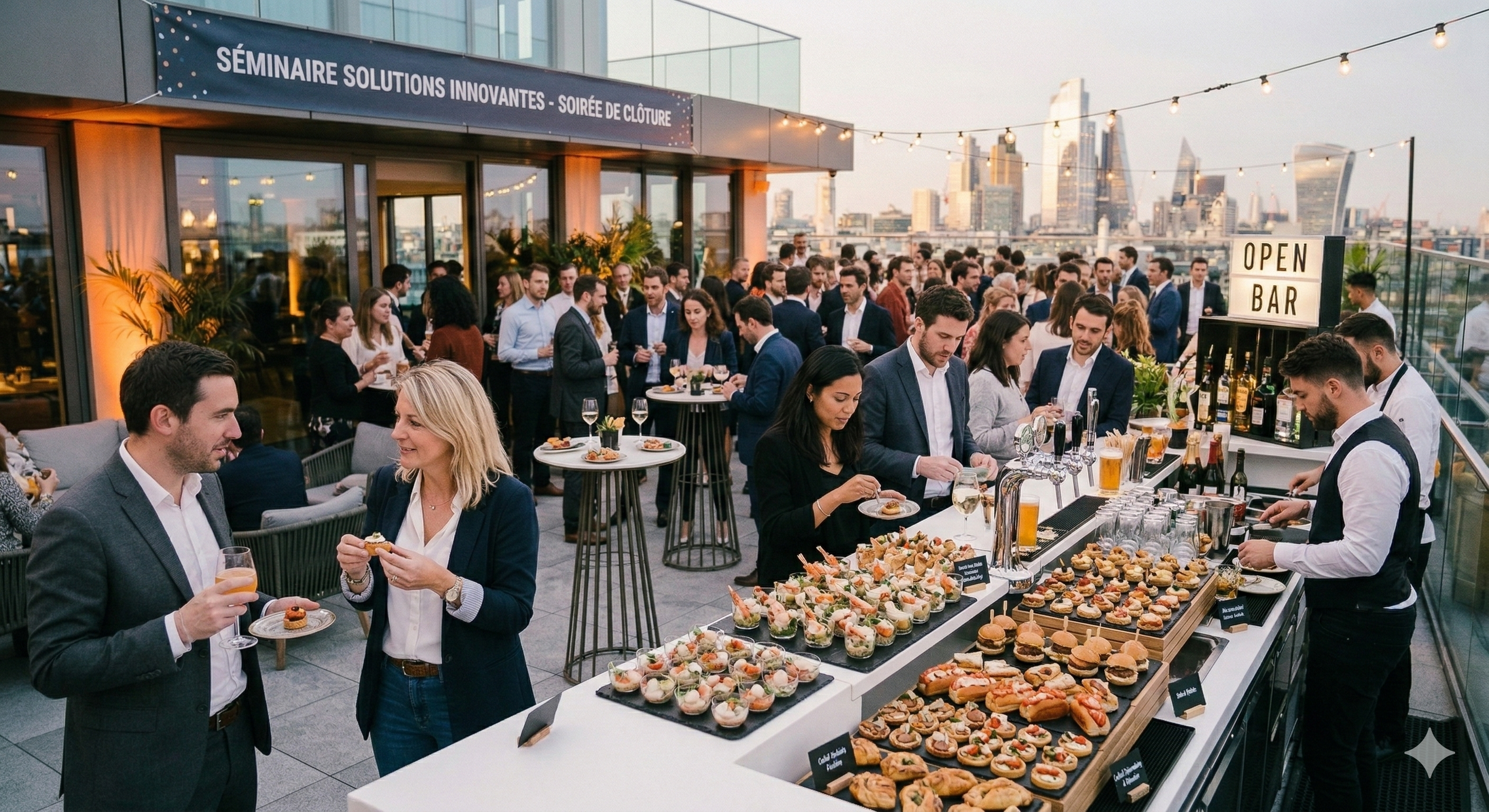 Bar mobile CocktailHubert installé pour une garden party