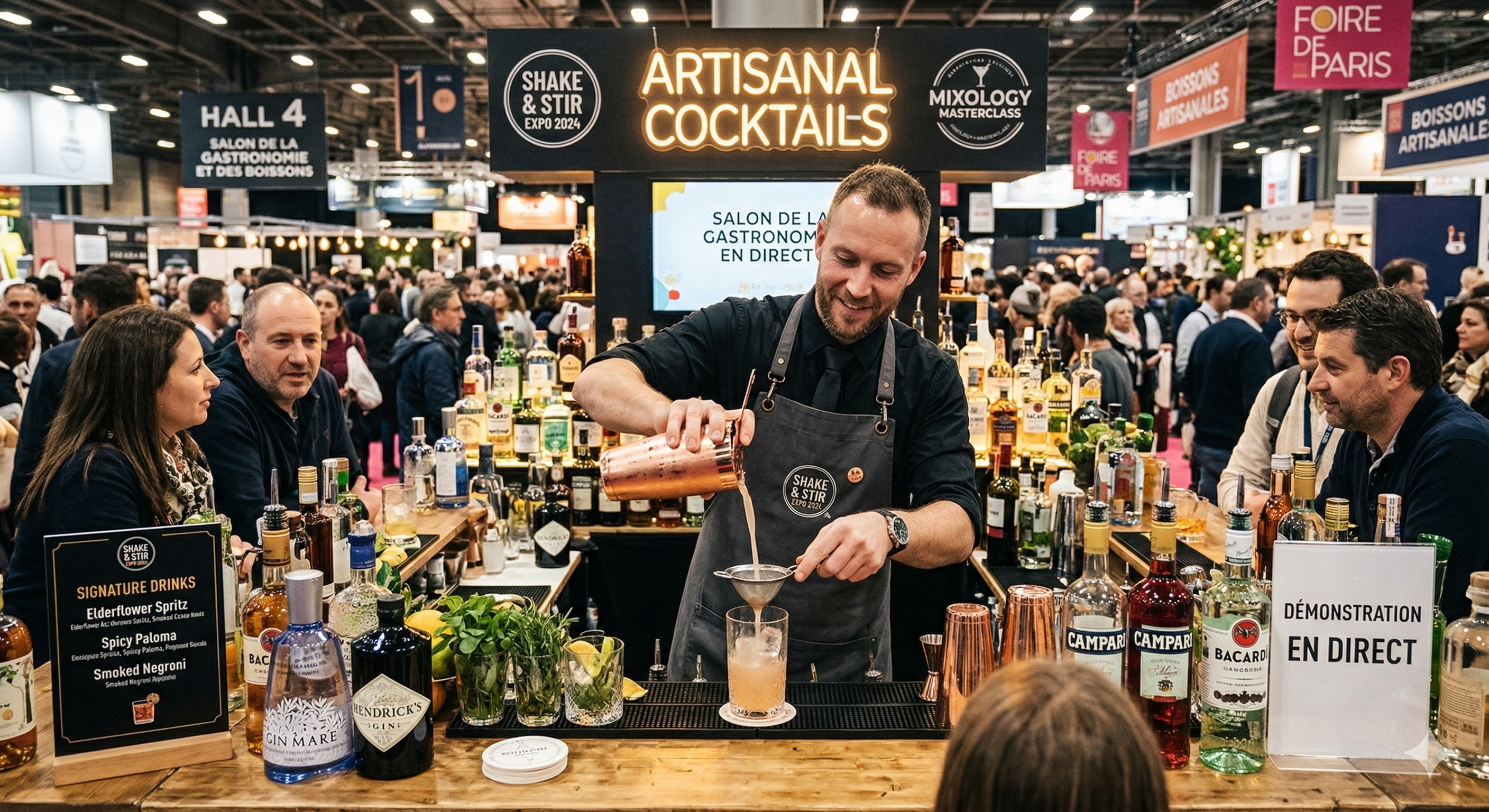 Sélection de cocktails créatifs CocktailHubert pour un anniversaire